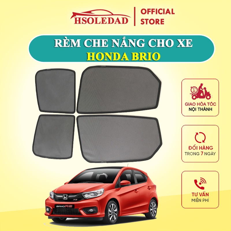 Rèm che nắng nam châm cho xe  Honda Brio, bộ 4 tấm cho 4 cửa, hàng loại 1 cao cấp nhất, vừa khít kính