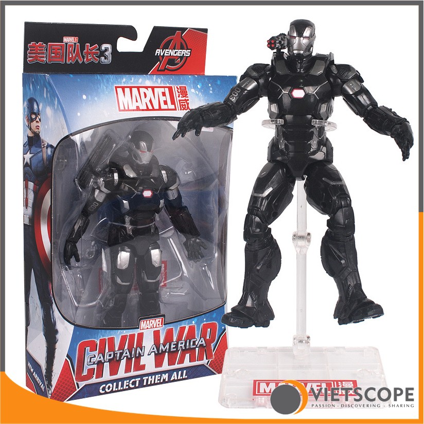 Mô hình nhân vật War Machine trong phim Avenger của Marvel - Có đế trưng bày