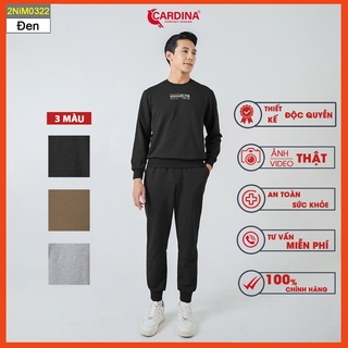 Bộ nỉ nam CARDINA chất cotton da cá cao cấp dáng thể thao khỏe khoắn năng động 2NiM03.