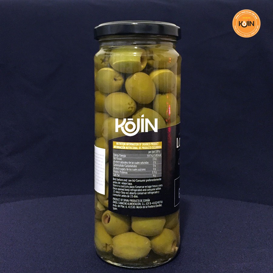 Trái Olive Xanh Tách Hạt Comaro 450g - NK Tây Ban Nha