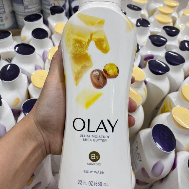 Sữa tắm Olay dưỡng ẩm vượt trội với Bơ Hạt Mỡ - Ultra Moisture with Shea Butter USA 650ml