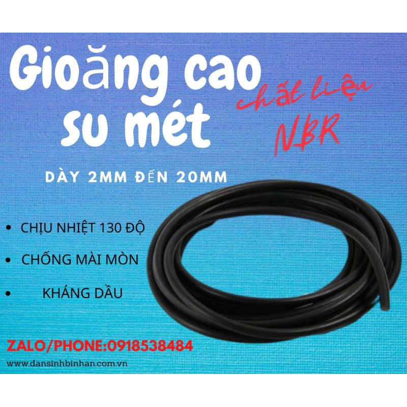 Gioăng cao su NBR dạng Mét độ dày từ 2mm đến 20mm