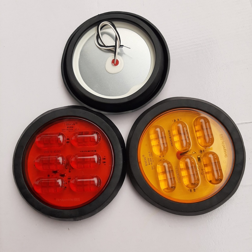 Đèn hậu  tròn xe tải chạy chung điện 12_24v