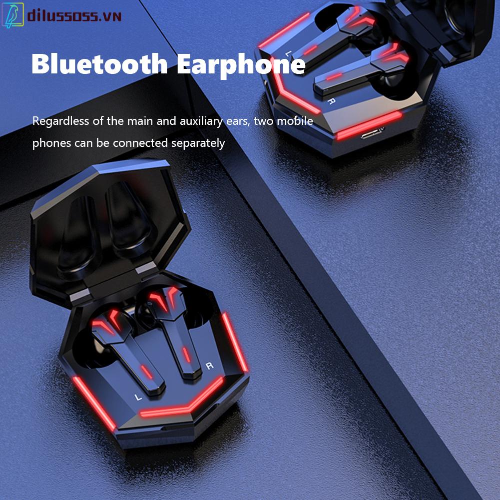 Tai nghe không dây nhét tai KS06 Bluetooth 5.0 âm thanh nổi độ trễ thấp có hộp sạc