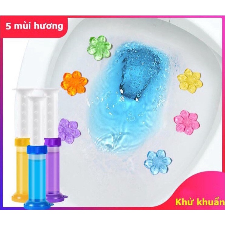 Gel thơm khử mùi bồn cầu hình hoa