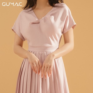 Đầm dập ly cổ kiểu DA778 GUMAC