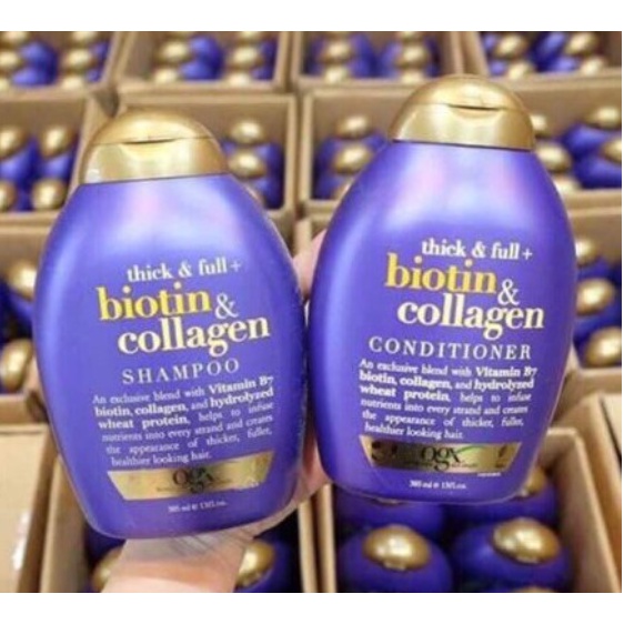 Bộ dầu gội xả chống rụng tóc thick & full biotin collagen 385ml