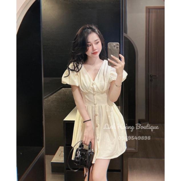 VÁY THÔ TAY BỒNG 2 LỚP SIÊU XINH