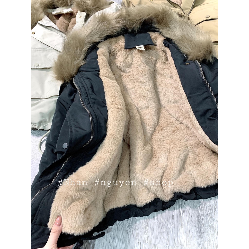 Áo Par.ka rút eo trần lông