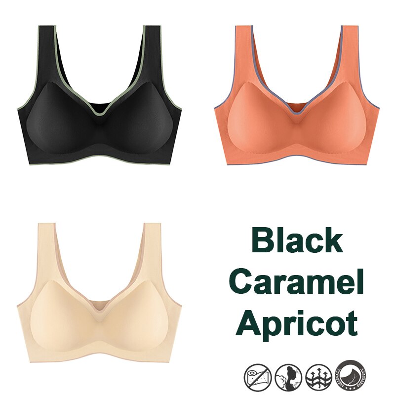 Set 3 Áo Lót FINETOO B124 Làm Từ Latex Không Đường May Có Đệm Ngực Nâng Ngực Hiệu Quả Thời Trang Nữ