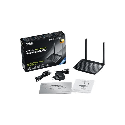 Thiết bị phát Wifi ASUS RT-N12+ chuẩn N tốc đồ 300Mbps | BigBuy360 - bigbuy360.vn