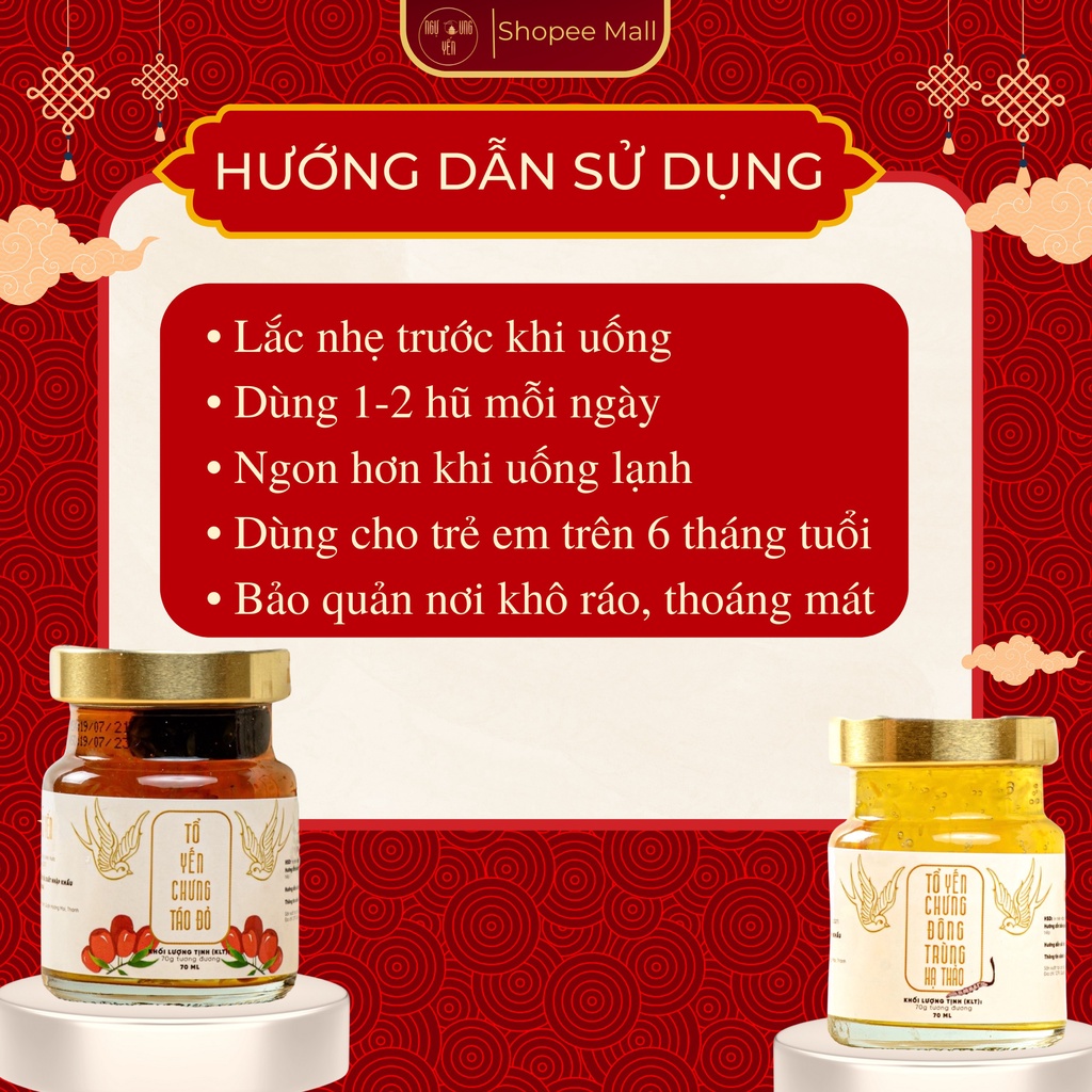 Tổ Yến Sào Chưng Sẵn Nguyên Chất Ngự Cung Yến Quà Tặng Saffron - 70ml