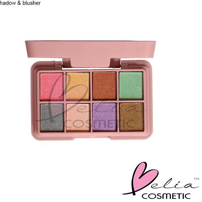 (Hàng Mới Về) Bảng Phấn Mắt Belia Xiu 2 Trong 1 8 Màu (Uoe-491) Belia Xiu & Má Hồng | 2 Màu | BigBuy360 - bigbuy360.vn