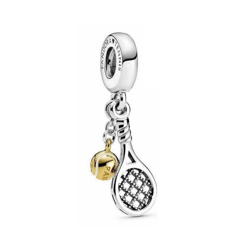 Hạt Charm Mạ Bạc S925 Hình Vợt Tennis & Cầu Lông