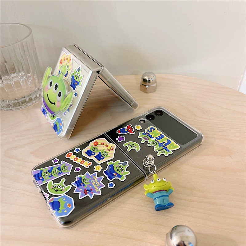 Ốp Điện Thoại PC Cứng Kèm Móc Khóa Hoạt Hình Toy Story Cho Samsung Galaxy Z Flip 3 Z Flip3 ZFlip3 ZFlip 3 5G