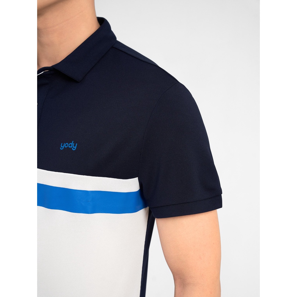 Áo Polo Nam YODY Cafe SlimFit Phối Màu  Phối Nẹp Chất Thun Cotton Ngắn Tay Có Cổ APM5369