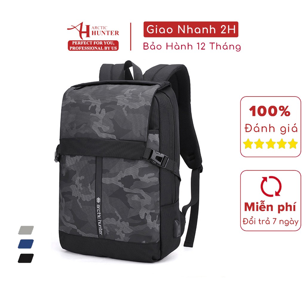 Balo học sinh Arctic Hunter chất liệu Oxford chống nước, đựng laptop - B00352