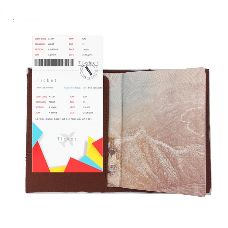 Ví Đựng Hộ Chiếu Vỏ Bọc Passport Cover HOẠT HÌNH BROWN CONY LINE NHÓM 3