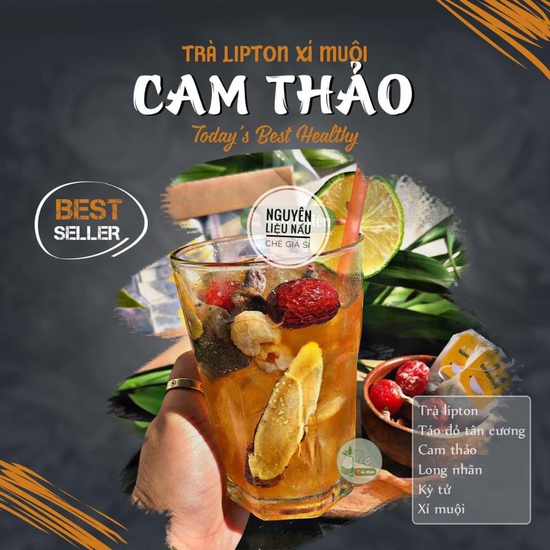 FULL TOPPING SET TRÀ CHANH Ô MAI 8 VỊ NGON TUYỆT