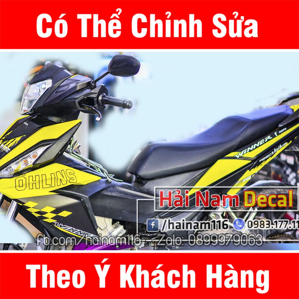 Tem Trùm Winner 150 Vàng Đen Ohlins