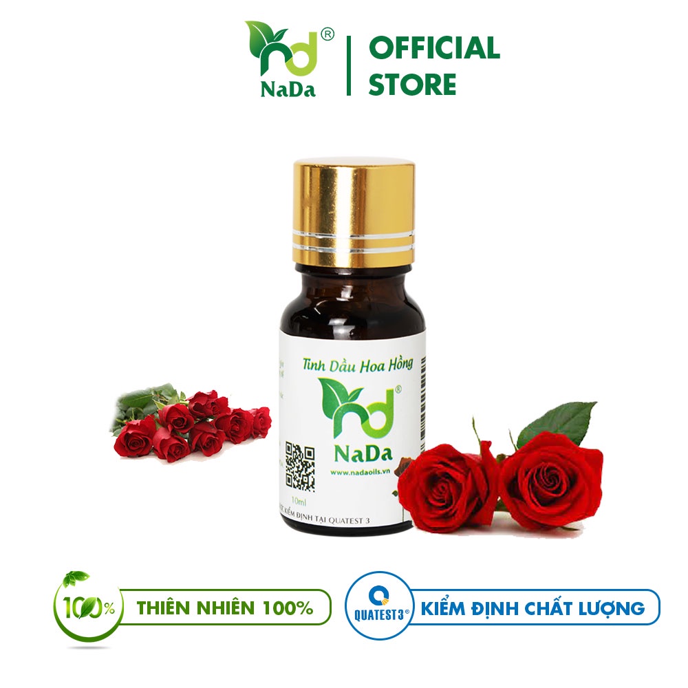 Tinh dầu hỗ trợ ngủ ngon Hoa Hồng NaDa Oils khử mùi, kháng khuẩn, dễ ngủ, tạo hưng phấn