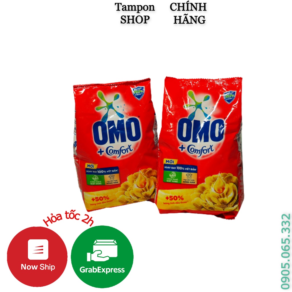 [Hoả Tốc] Bột giặt OMO Comfort Tinh Dầu Thơm Nồng Nàn Vàng 360g