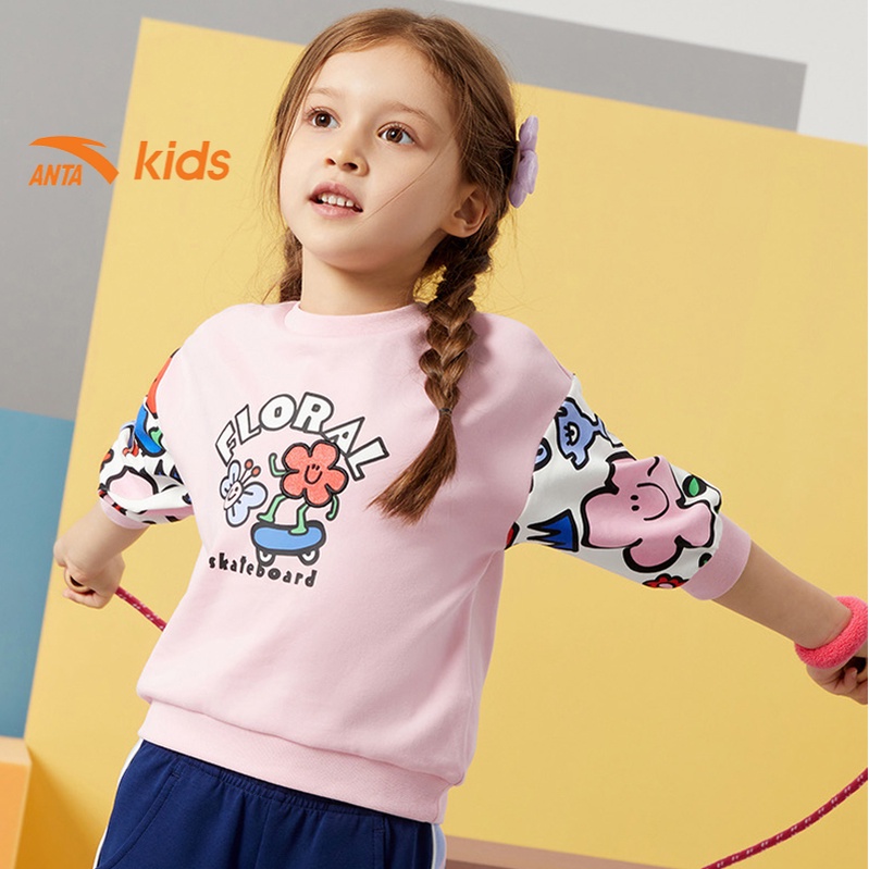 Áo nỉ thời trang bé gái thương hiệu Anta Kids 362139703