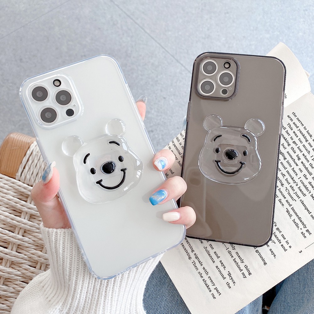 Huawei P30 P40 Pro Mate 20 30 40 Pro + Nova 5T 7i Nova 6 7 8 SE Nova 7 8 Pro Y9S Soft TPU Clear Cartoon 3D Bear Phone Case Full Cover Back Cases