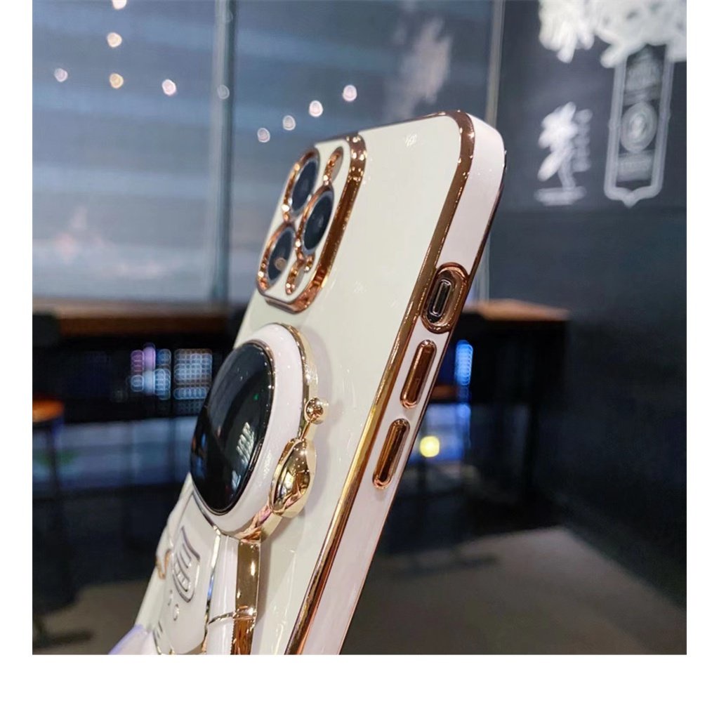 Ốp Điện Thoại Hình Phi Hành Gia Viền Vuông Kèm Dây Đeo Cho OPPO A53 A33 A52 A83 A92 A91 A31 A9 A5 2020 A3s