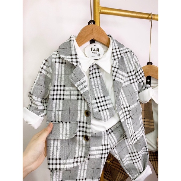 Set vest cực ngầu cho bé trai 4 chi tiết