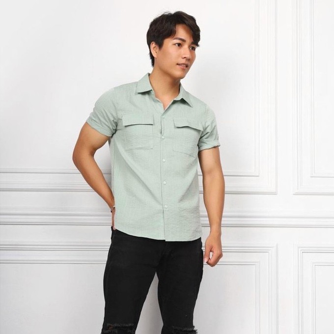 Sơ mi đũi cổ bẻ nam dáng đẹp, chất liệu đũi mềm đứng dáng trẻ trung (SMD119) | BigBuy360 - bigbuy360.vn