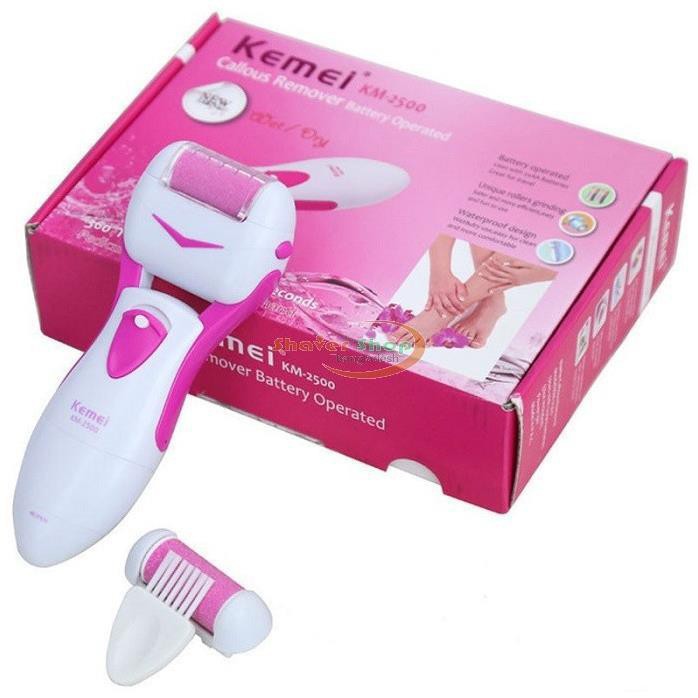 (Tặng Sạc Điện) Máy Chà Gót Chân Kemei Km-2500 Dụng Cụ Nail Mài Tẩy Tế Bào Chết Cắm Điện Chuyên Dụn