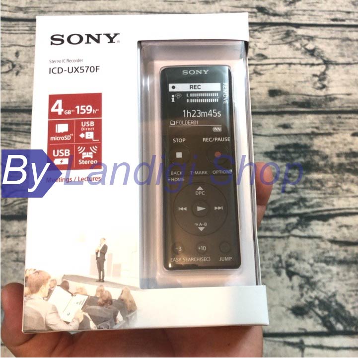 NEW FULL BOX - Sony ICD-UX570F Máy ghi âm bộ nhớ 4GB