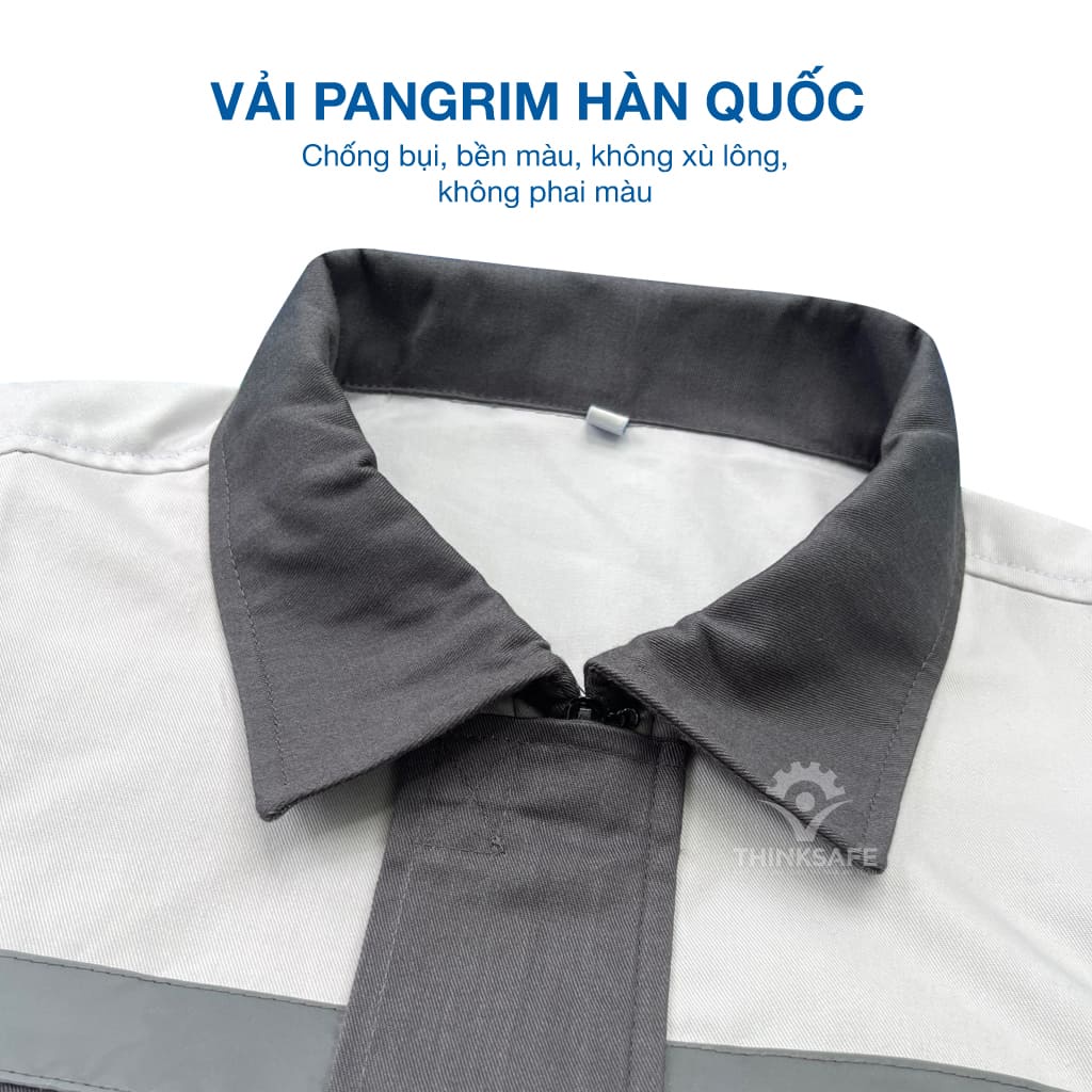 Quần áo bảo hộ lao động TR04 áo lao động kỹ sư công nhân có túi hộp thoải mái thoáng mát thấm hút mồ hôi - THINKSAFE