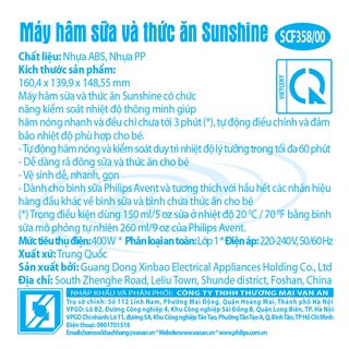 Philips Avent máy hâm sữa và thức ăn SCF358/00