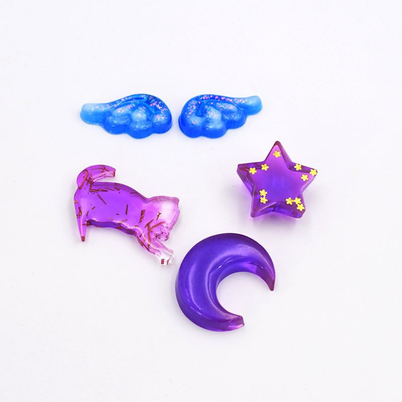 Khuôn Silicone Làm Trang Sức Thủ Công Hình Mèo / Ngôi Sao / Mặt Trăng