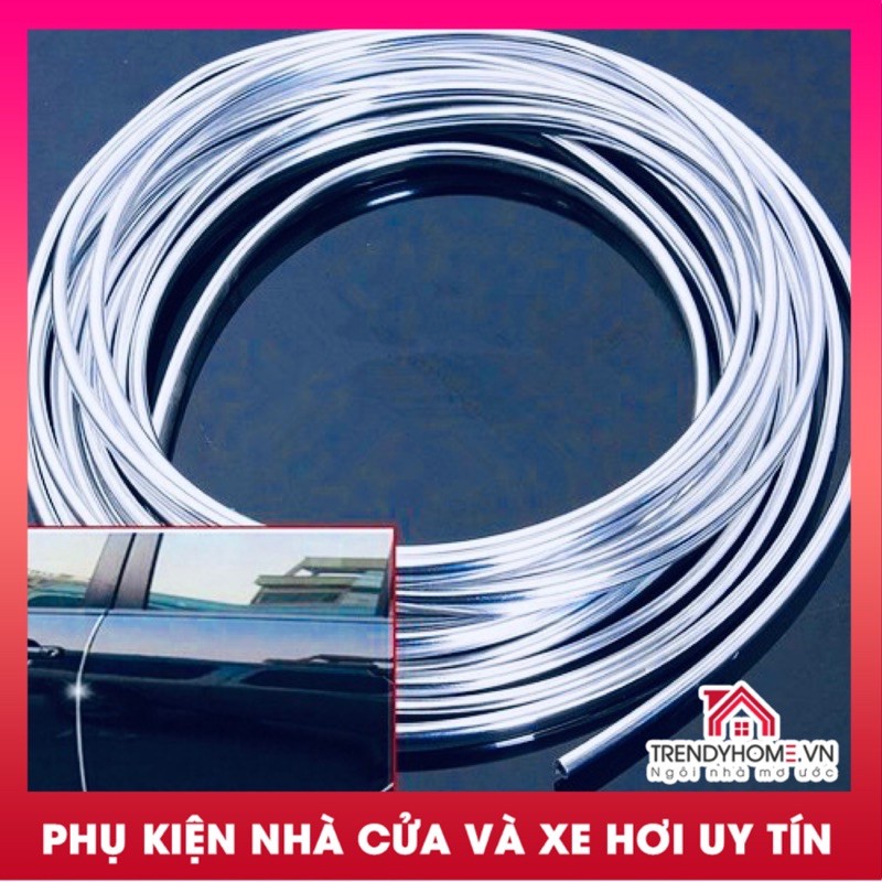 [Free ship 50k] Dán viền trang trí xe hơi mạ crom- Nẹp chữ U trang trí, mạ chrome dài - 1m