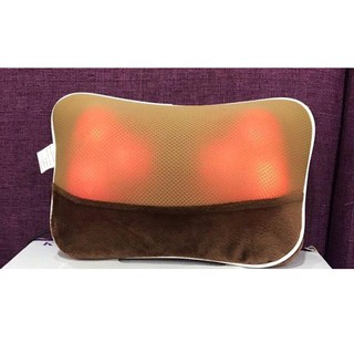 Gối massage hồng ngoại 6 bi vỏ nhung cao cấp