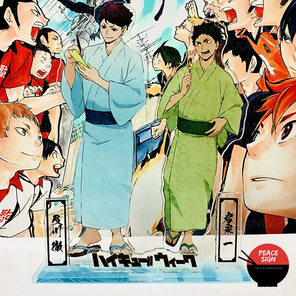 Mô hình Standee HAIKYUU!! ver LỄ HỘI couple Vua Bóng Chuyền tượng mica anime chibi trưng bày