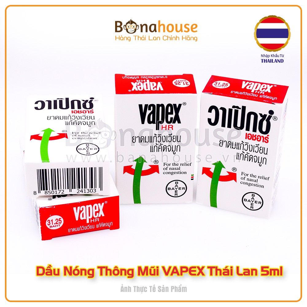 01 Dầu Nóng Thông Mũi VAPEX Thái Lan 5ml