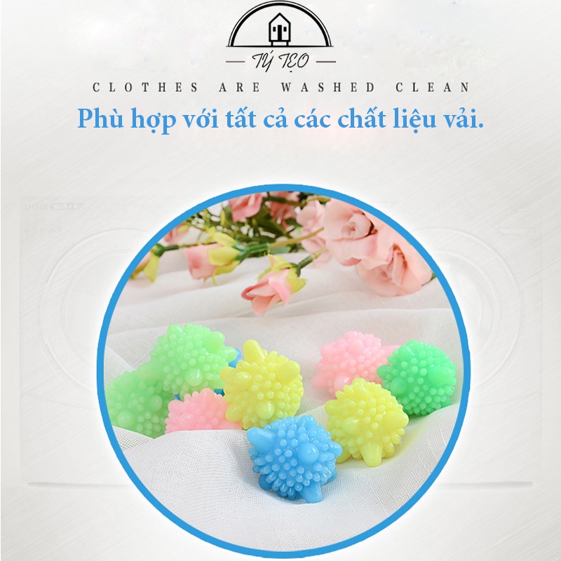 Bóng/Banh Giặt Quần Áo Cầu Gai, Nhựa Sinh Học Giặt/Giũ Đồ Thông Minh Chống Nhăn Bảo Vệ Quần Áo -BG05 - Gia Dụng Tý Tẹo
