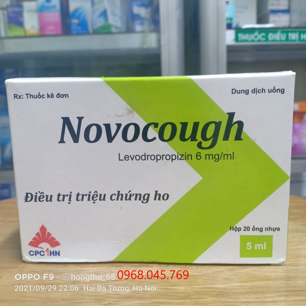 Novocough siro ho cho trẻ từ 2 tuổi hộp 20 ống x 5ml