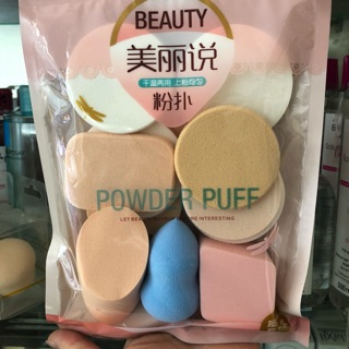 Set 13 bông mút tán phấn kem nền keli