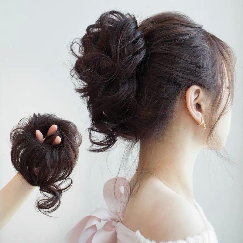 Tóc Giả Búi Xoăn Lơi Dài Kiểu Dáng Hàn Quốc