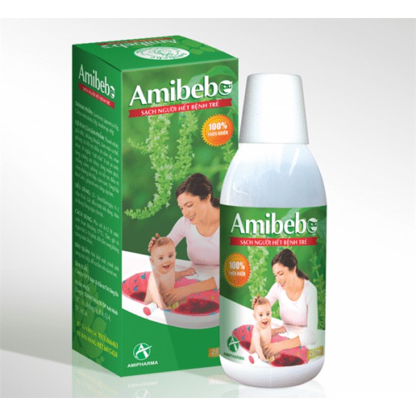 Nước tắm thảo dược Amibebe 250ml