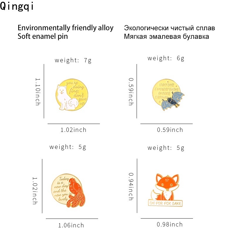 Ghim cài áo Miss Zoe thiết kế kiểu động vật hoạt hình ngộ nghĩnh đáng yêu