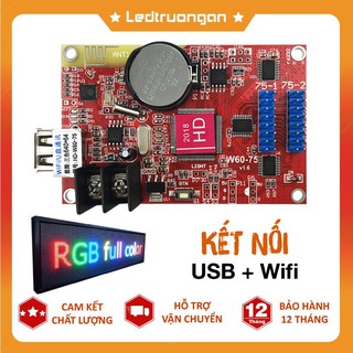Mạch điều khiển, card w60 75 điều khiển biển led ma trận full màu