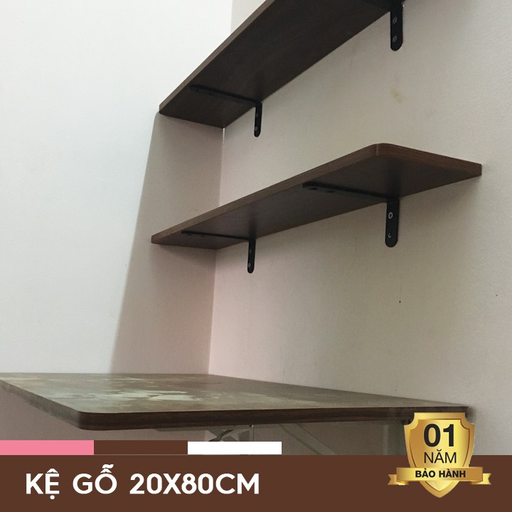 Kệ gỗ, giá sách 20x80cm dầy 18mm Màu Hông/ Nâu/ Trắng Cao cấp Bảo hành 1 năm | BigBuy360 - bigbuy360.vn