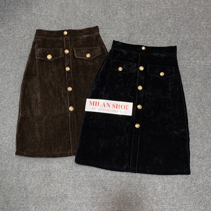 Chân váy nhung 2 kiểu ngắn dài có lót quần | BigBuy360 - bigbuy360.vn