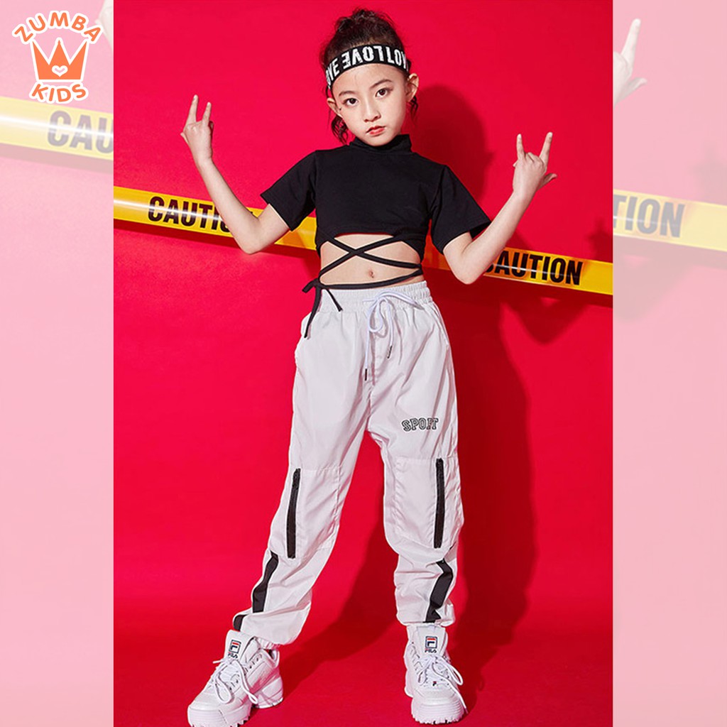 Trang phục nhảy hiện đại trẻ em | Set sport croptop dây